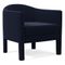Isabella Upholstered Chair, Poly, Distressed Velvet, Ink Blue