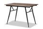 Ciara Modern and Contemporary Walnut Finished Wood and Black Metal 5-Piece Dining Set