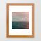 Turquoise Ocean Peach Sunset Framed Art Print by Leah Flores - Conservation Pecan - X-Small-10x12