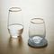 Metallic Rimmed Stemless Drinkware, Set of 4, Wine Glass