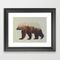 Norwegian Woods: The Brown Bear Framed Art Print by Andreas Lie - Scoop Black - X-Small-10x12
