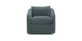 Blue Amelia Mid Century Modern Swivel Chair - Bungalow Slate