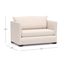 Luna Upholstered Twin Sleeper Sofa, Polyester Wrapped Cushions, Performance Boucle Pebble