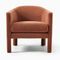 Isabella Fully Upholstered Chair, Poly, Distressed Velvet, Burnt Umber, N/A