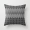 Akra In Black And White Couch Throw Pillow by Becky Bailey - Cover (16" x 16") with pillow insert - Indoor Pillow