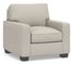 PB Comfort Square Arm Upholstered Recliner, Box Edge Memory Foam Cushions, Performance Heathered Tweed Pebble