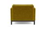 Jasper Accent Chair with Yellow Citrine Fabric and Matte Black legs