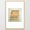 Stack Of Books Framed Art Print by Cassia Beck - Conservation Natural - LARGE (Gallery)-26x38