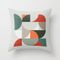 Mid Century Geometric 14 Couch Throw Pillow by The Old Art Studio - Cover (24" x 24") with pillow insert - Indoor Pillow