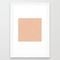 Vector Triangle Pattern In Peach And Gold Framed Art Print by Becky Bailey - Scoop White - SMALL-15x21