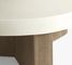 Pomona Concrete & Acacia Wood Round Coffee Table, White Speckle & Gray