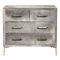 Interlude Jaxon Hollywood Regency Grey Hide 4 Drawer Dresser