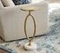 Bodhi 10" Round Metal Accent Table, Brass