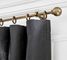 Brass Curtain Rod &amp; Wall Bracket, Large, 1.25" diam.