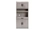 Portia Modern and Contemporary 6-Shelf White-Washed Wood Kitchen Storage Cabinet