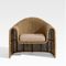 Simeon Outdoor Wicker Lounge Chair with Cushion