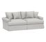 Sullivan Roll Arm Slipcovered Deep Seat Grand Sofa 95", Down Blend Wrapped Cushions, Park Weave Ash