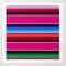 Traditional Mexican Serape In Pink Multi Art Print by Becky Bailey - SMALL