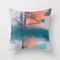 Poetry [1]: A Vibrant Abstract Mixed-media Painting In Teal And Pink By Alyssa Hamilton Art Couch Throw Pillow by Alyssa Hamilton Art - Cover (20" x 20") with pillow insert - Indoor Pillow
