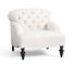 Clara Upholstered Armchair, Polyester Wrapped Cushions, Park Weave Ivory