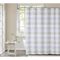 Cottage Classics Spa Stripe 72 x72 inch Shower Curtain, Blue/Tan