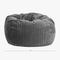 Charcoal Chamois Bean Bag Chair, Slipcover + Insert