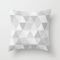 Triangle Quilt Pattern Grey And White Minimal Modern Basic Nursery Couch Throw Pillow by Charlottewinter - Cover (18" x 18") with pillow insert - Indoor Pillow