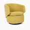 Crescent Swivel Chair, Poly, Distressed Velvet, Dune, Concealed Support