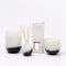 Black + White Speckled Glass Candle, Small
