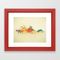 Walking With Dinosaurs Framed Art Print by Cassia Beck - Vector Red - X-Small-10x12