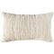 Chindi Lumbar Pillow Cover, 24" x 14", Cream