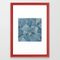 Dusk Blue Stone Framed Art Print by Elisabeth Fredriksson - Vector Red - SMALL-15x21