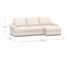 Canyon Roll Arm Upholstered Left Arm Sofa with Chaise Sectional, Down Blend Wrapped Cushions, Twill Cadet Navy