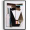 Amiyah Modern Classic Multicolored Geometric Abstract Print Maple Wood Framed Wall Art