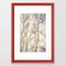 Winter Birch Trees Framed Art Print by Olivia Joy St.claire - Cozy Home Decor, - Vector Red - SMALL-15x21
