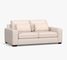 Big Sur Square Arm Upholstered Deep Seat Grand Sofa 105" 2X1, Down Blend Wrapped Cushions, Denim Warm White