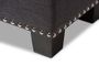 Hannah Modern and Contemporary Dark Grey Fabric Upholstered Button-Tufting Storage Ottoman Bench