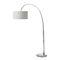 Overarching Floor Lamp Polished Nickel/White