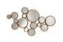 Cassiopeia Modern and Contemporary Antique Gold Finished Bubble Accent Wall Mirror