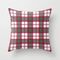 Cozy Plaid In Red And Green Couch Throw Pillow by Becky Bailey - Cover (16" x 16") with pillow insert - Indoor Pillow