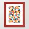Trivertex Framed Art Print by Tracie Andrews - Vector Red - X-Small-10x12