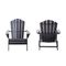 Hampton Bay Classic Graphite Gray Folding Wooden Outdoor Adirondack Chair (2-Pack)