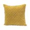 Cotton Velvet Pillow, Yellow, 18" x 18"