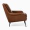 Lottie Chair, Poly, Saddle Leather, Nut, Dark Pewter