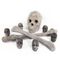 Fire Pit Essentials Ceramic Fire Pit Skulls and Crossbones Bundle Fireproof Decorations for Fire Pits and Fireplaces, Gray