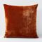 Lush Velvet Pillow Cover, Set of 2, Copper, 18"x18"
