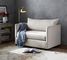 Luna Upholstered Twin Sleeper Sofa, Polyester Wrapped Cushions, Performance Boucle Pebble