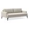 Andes 76.5" Sofa Bench, Poly, Yarn Dyed Linen Weave, Alabaster, Dark Pewter