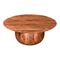 Spherical Base Coffee Table, Solid Acacia