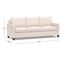 Cameron Square Arm Upholstered Sofa 86", Polyester Wrapped Cushions, Performance Chateau Basketweave Ivory